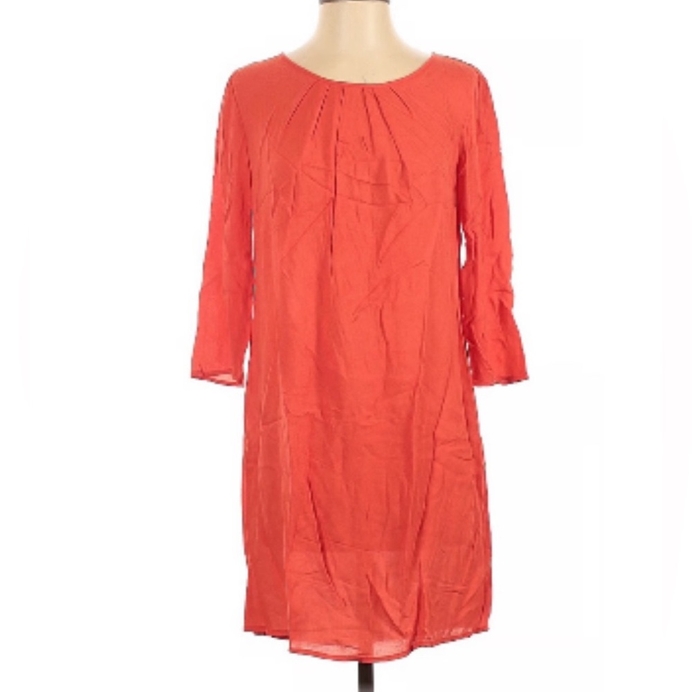 Ella Moss orange shift chiffon dress